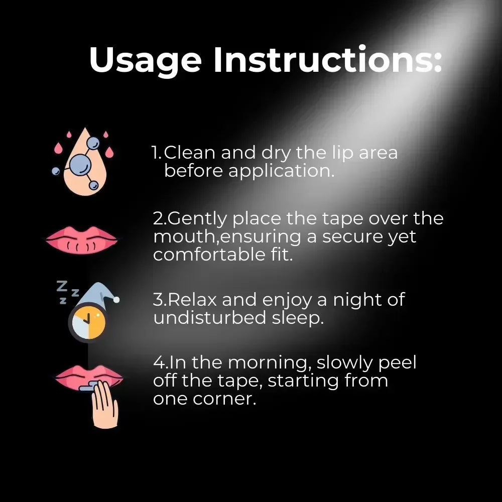 Anti-Snoring Mouth Patch – Cotton Sleep Strips for Quiet & Comfortable Sleep (No Batteries Needed)