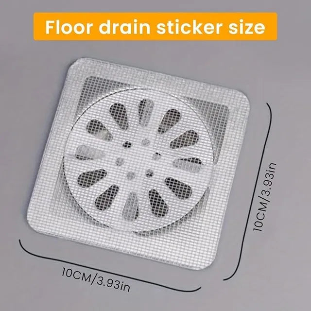 Disposable Shower Drain Hair Catcher – Eco-Friendly Stick-On Drain Filter for Bathtub & Bathroom | Clog Prevention, Easy Peel & Toss, Strong Adhesive (Pack of 20